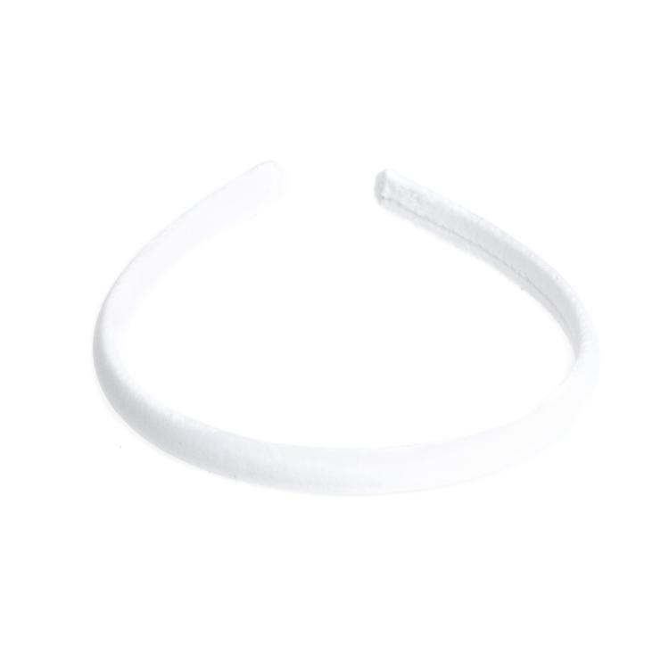 Dark Velvet Hairband White schmal