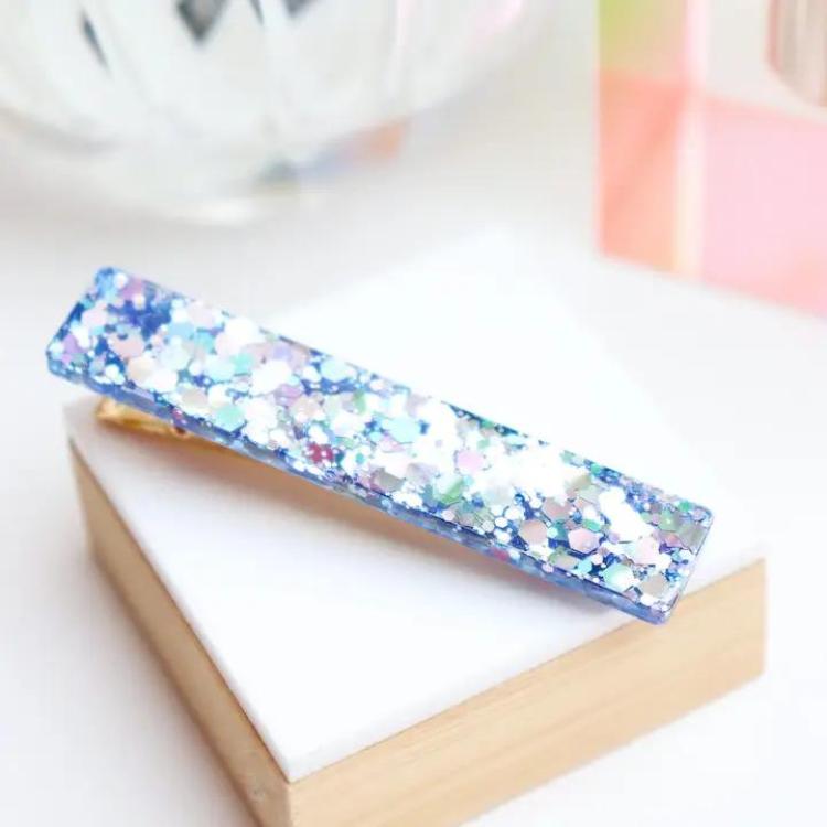 CG Home gerader Mini Clip Holographisch Blau