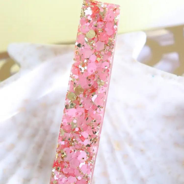 CG Home gerader Mini Clip rosa gold Glitzer