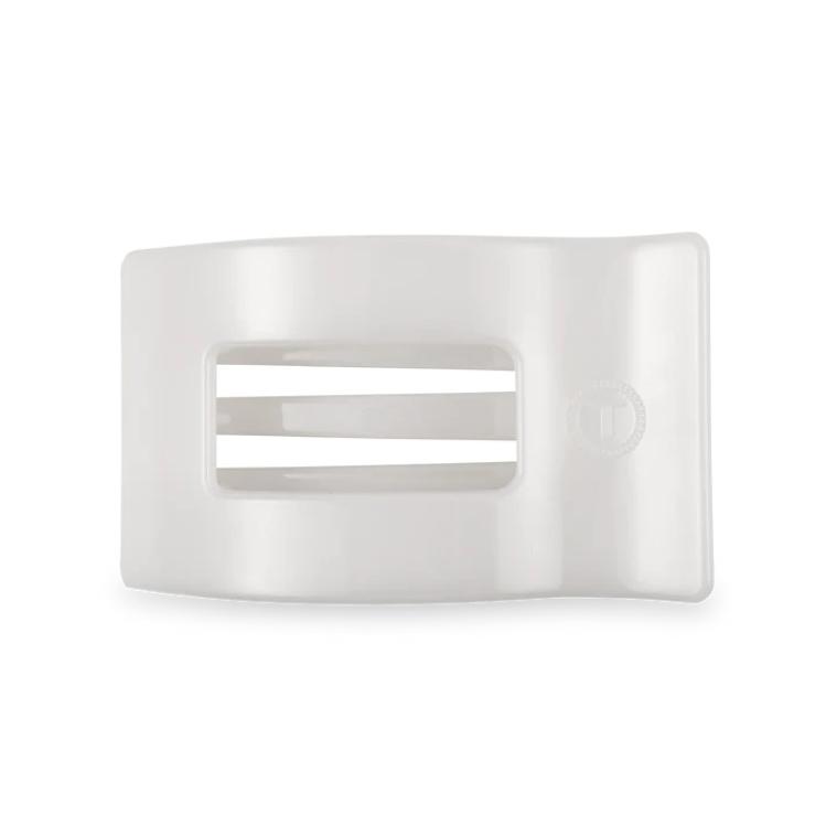 Teleties Medium Flat Rectangle Hair Clip Coconut White