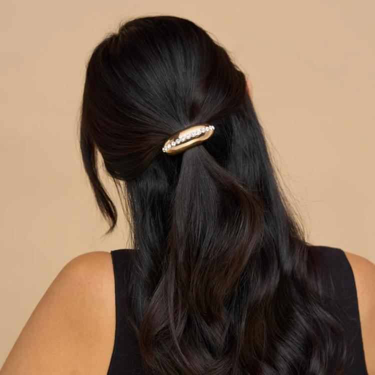 Kitsch White Rhinestone Cloud Cuff - Medium