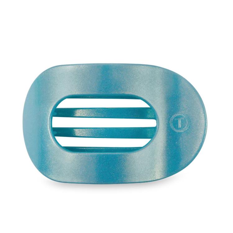 Teleties Flat Round Clip groß Blue Seas