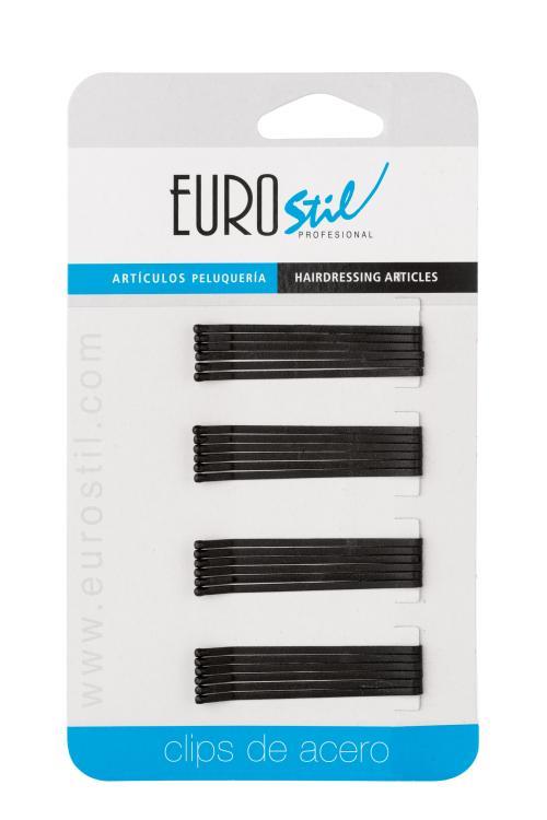 Eurostil matte Anti-Rutsch-Haarnadeln schwarz