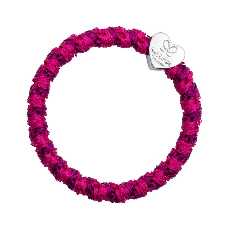 ByEloise Woven Silver Heart Magenta