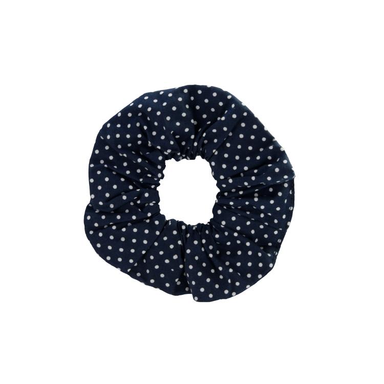 Laure Derrey Scrunchie Olivia blau mit weißen Punkten