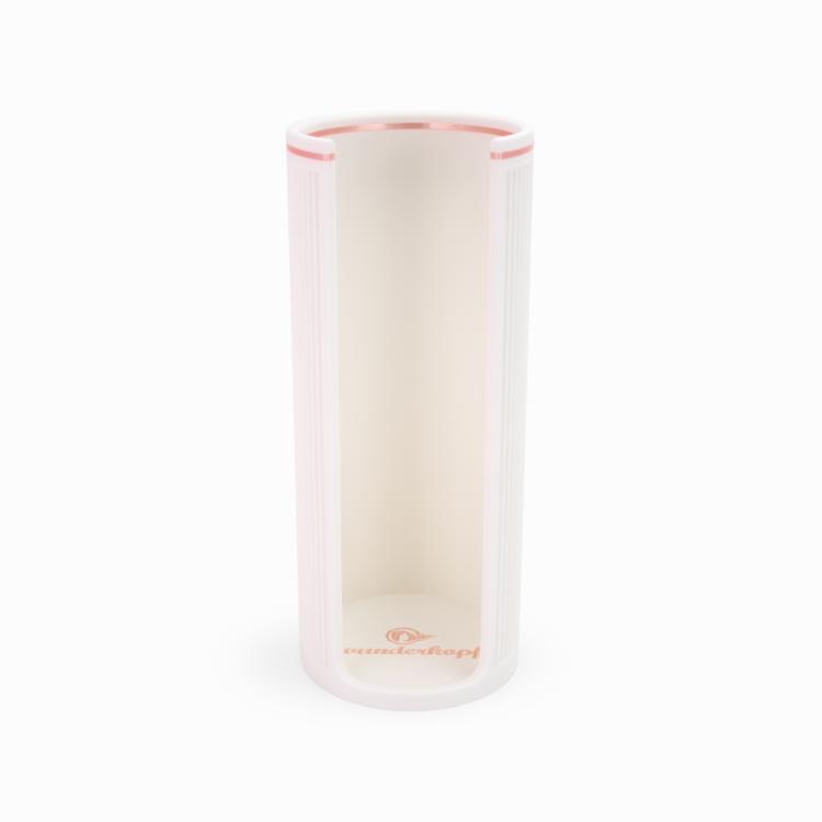 Wunderkopf Haargummi Organizer XXL  weiß Rand rosa