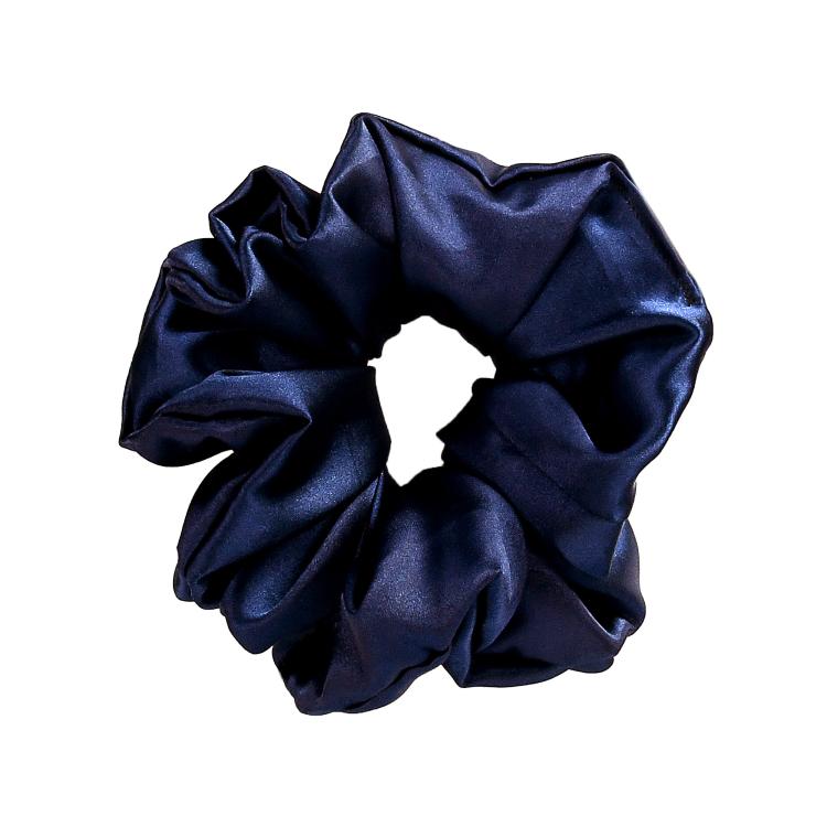 What a bun! Scrunchie Large Silk Navy Blue