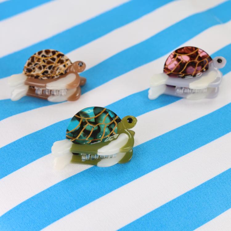 Helly Hair Haarklammer Schildkröte Mini grün