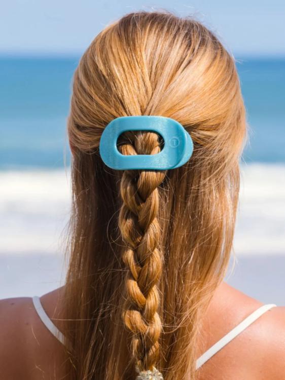 Teleties Flat Round Clip klein Blue Seas