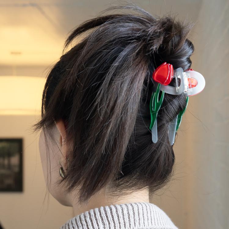 Helly Hair Haarklammer Tulpe grau