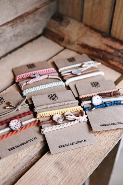 Hairjewelz by Elle Colourband Taupe Flower