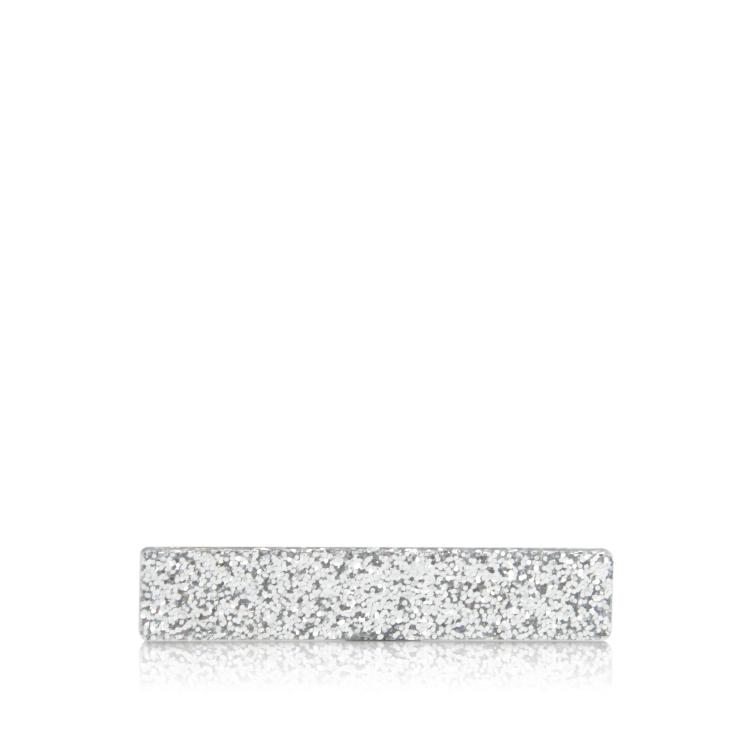 CG Home gerader Mini Clip silber glitzer