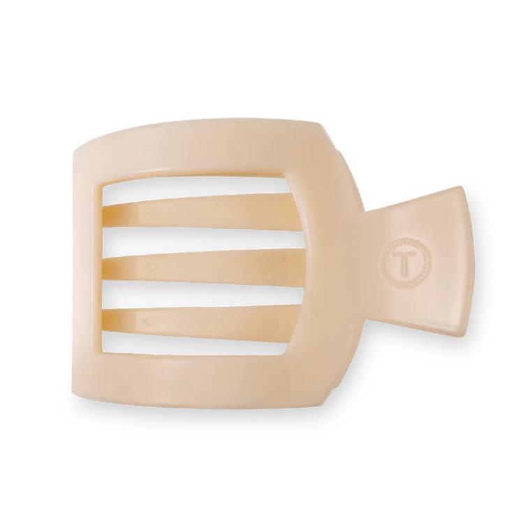 Teleties Large Flat Square Hair Clip Almond Beige