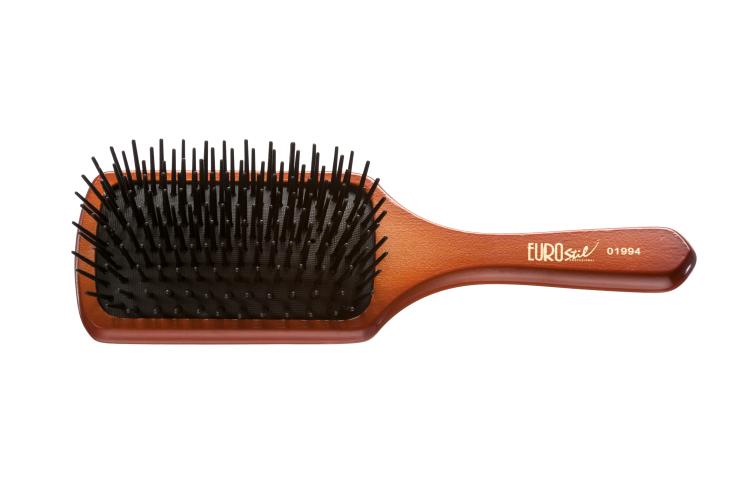 Eurostil Paddle Brush mit Holzgriff 21,5 cm