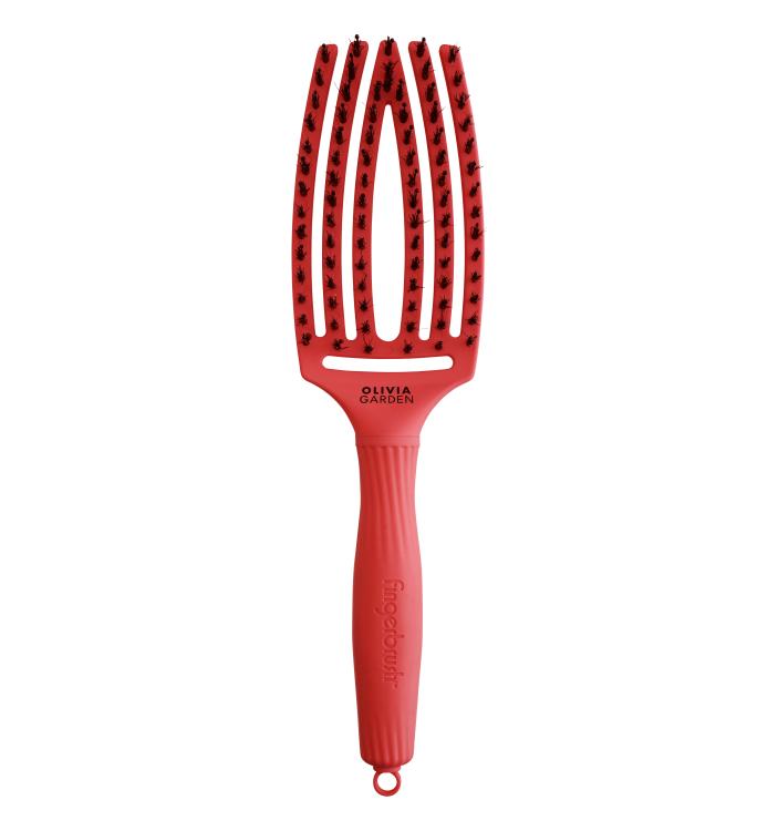 Olivia Garden Fingerbrush Combo Red Conficance  Medium, 6-reihig