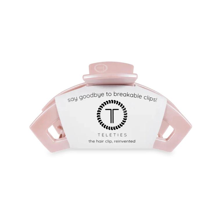 Teleties Open Hair Clip klein Pearly Pink
