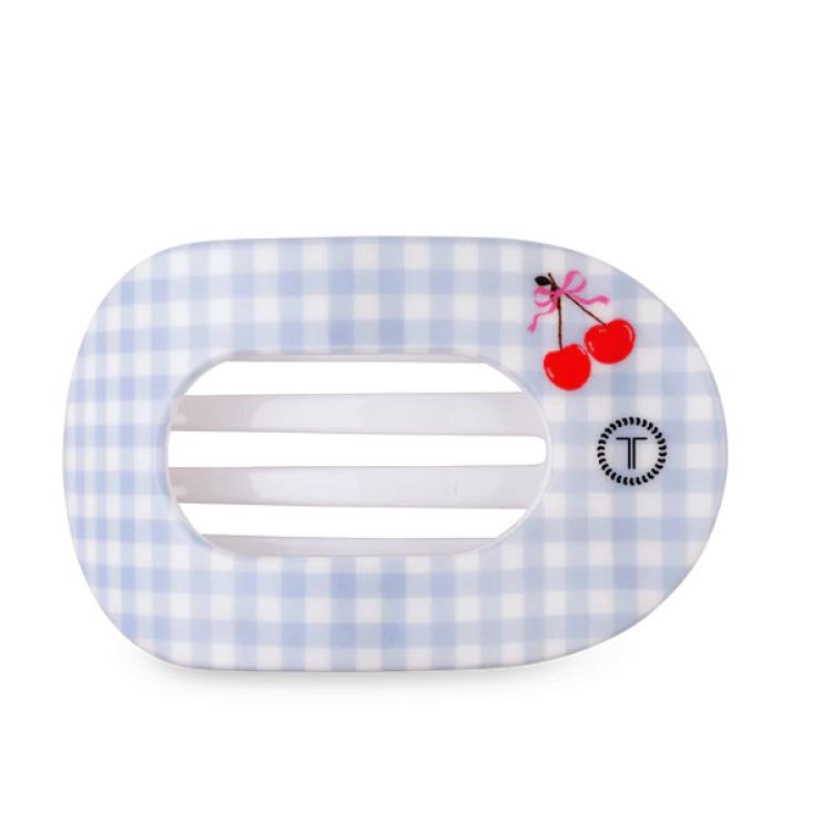 Teleties Flat Round Clip groß Basket of Cherries