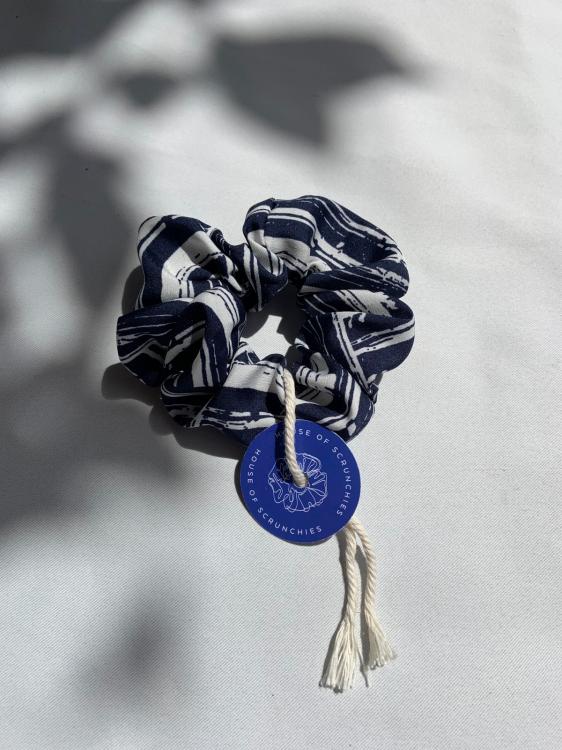 House of Scrunchies Blue/White Maritim Midi