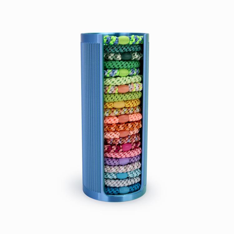 Wunderkopf Haargummi Organizer XXL Hawaii Blau