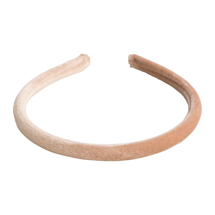 Dark Velvet Hairband Camel schmal