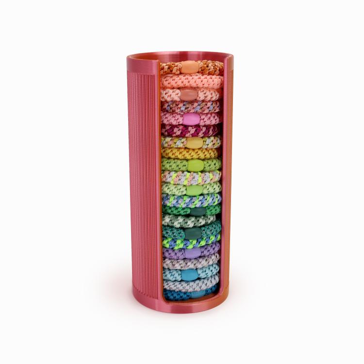 Wunderkopf Haargummi Organizer XXL Goldenes Rosa