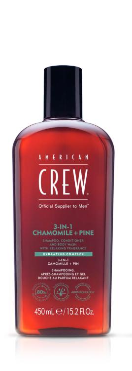 American Crew 3-in-1 Chamomilie + Pine hair-body-wash