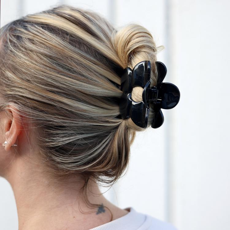 Helly Hair Haarklammer Blüte groß schwarz