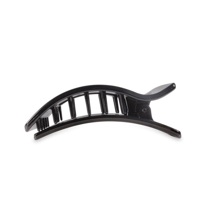 Teleties Medium Flat Rectangle Hair Clip Jet Black