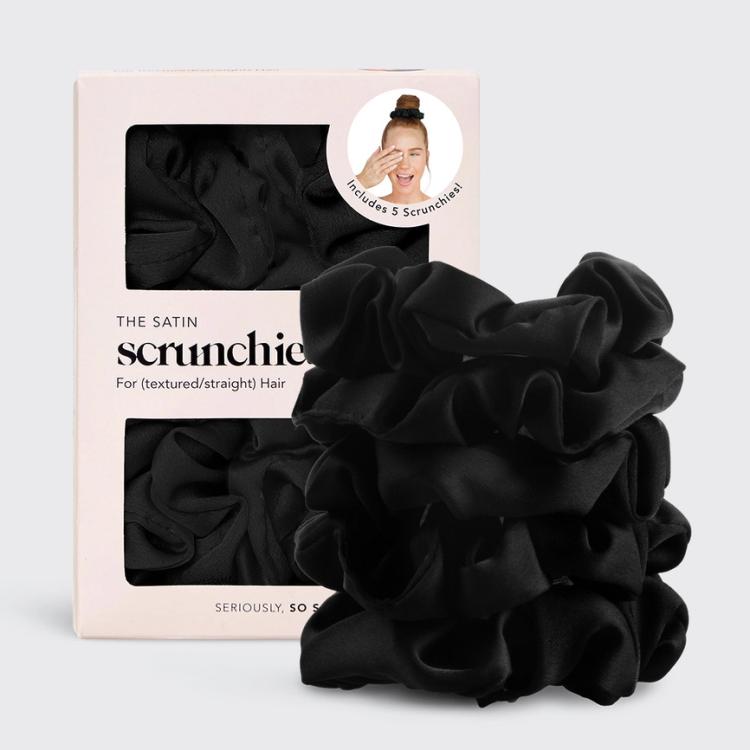 Kitsch Satin Sleep Scrunchies schwarz
