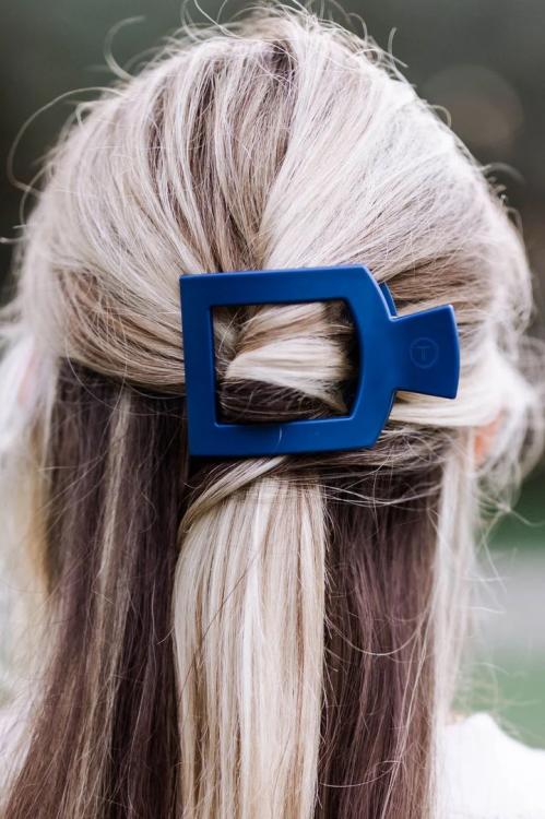 Teleties Medium Flat Square Hair Clip Midnight Rain