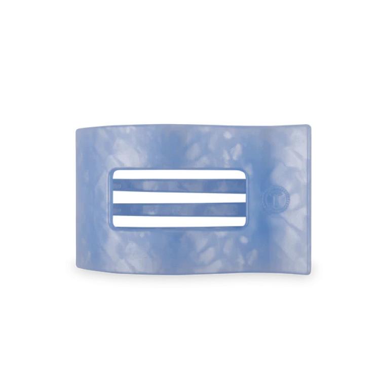 Teleties Medium Flat Rectangle Hair Clip Blue Lagoon