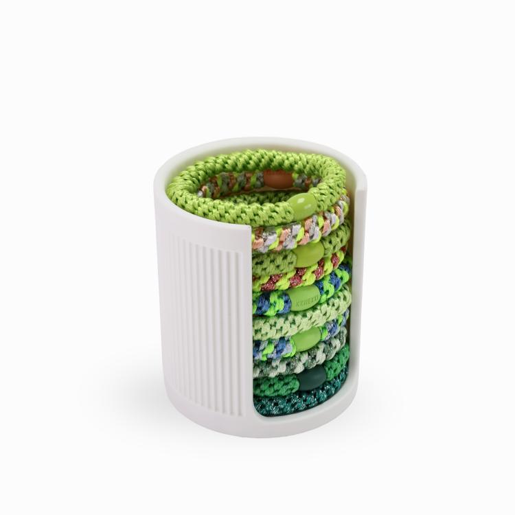 Wunderkopf Haargummi Organizer weiß Rand weiß