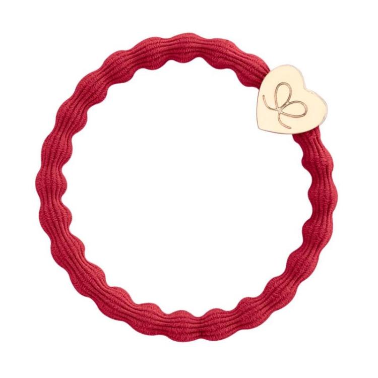 ByEloise London Gold Heart Cherry Red