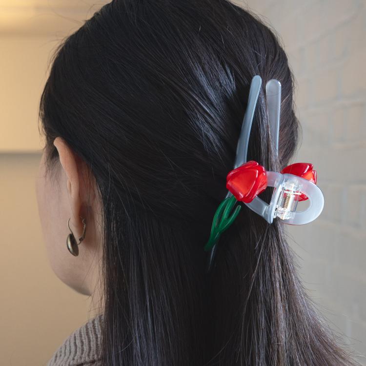 Helly Hair Haarklammer Tulpe grau