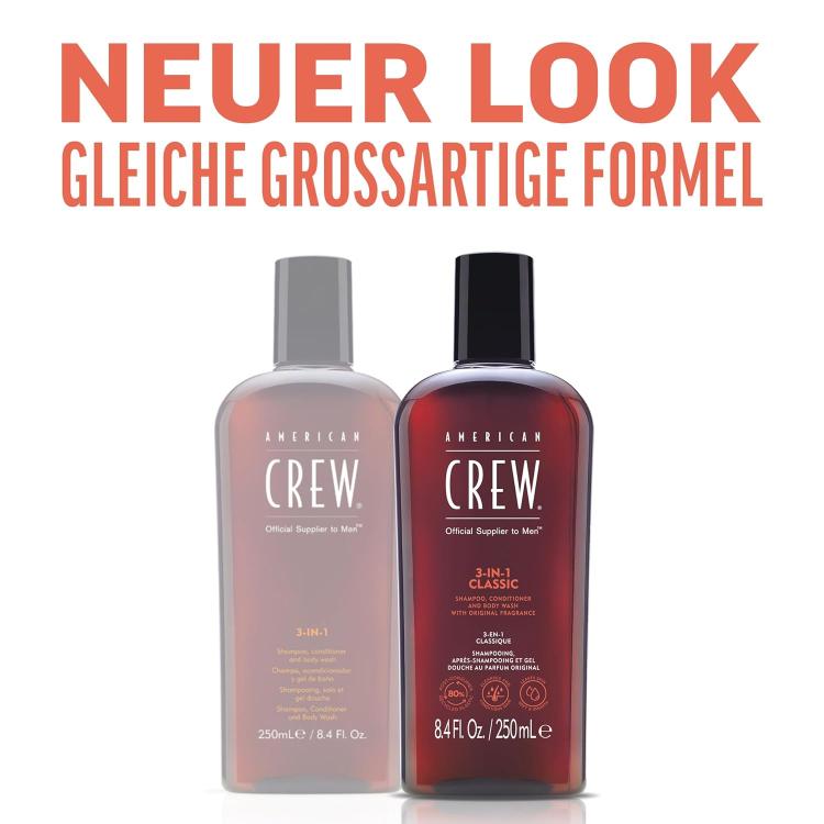 American Crew 3-in-1 Shampoo, Conditioner und Body-Wash