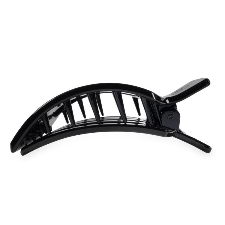 Teleties Large Flat Square Hair Clip Jet Black