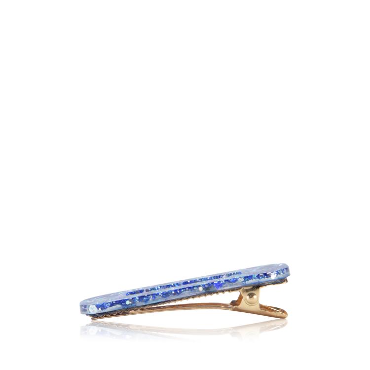 CG Home rechteckige Haarspange holographisch blau