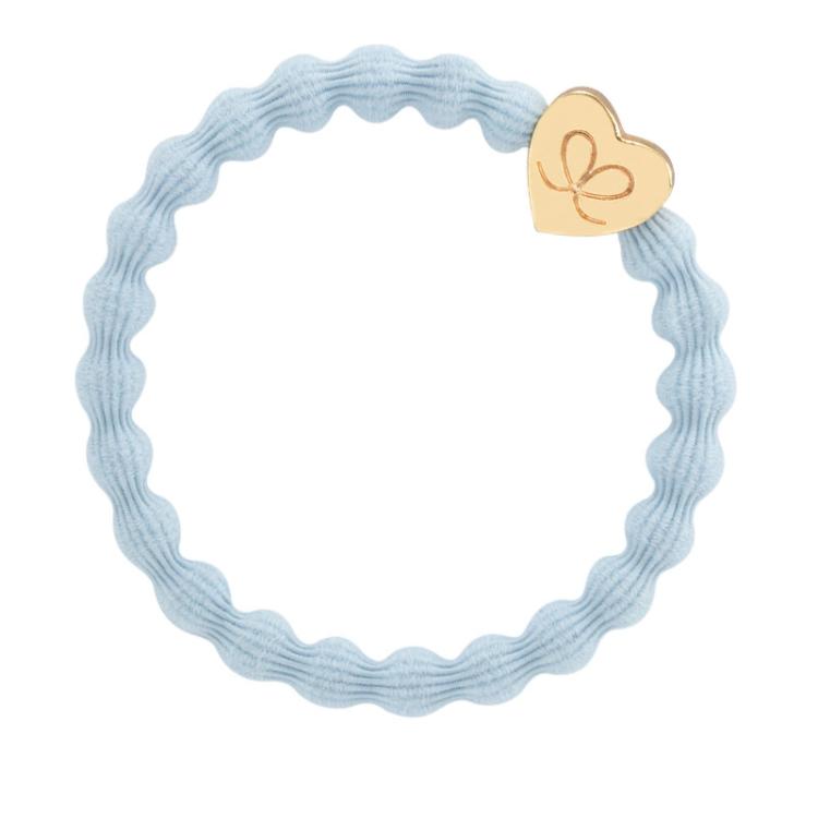 ByEloise London Gold Heart Sky Blue