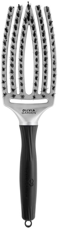 Olivia Garden Fingerbrush Combo Medium Silver