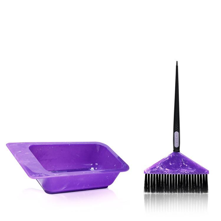 Haircult Färbepinsel XL + Färbeschale violet