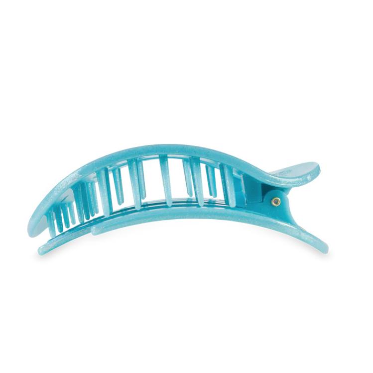 Teleties Flat Round Clip groß Blue Seas