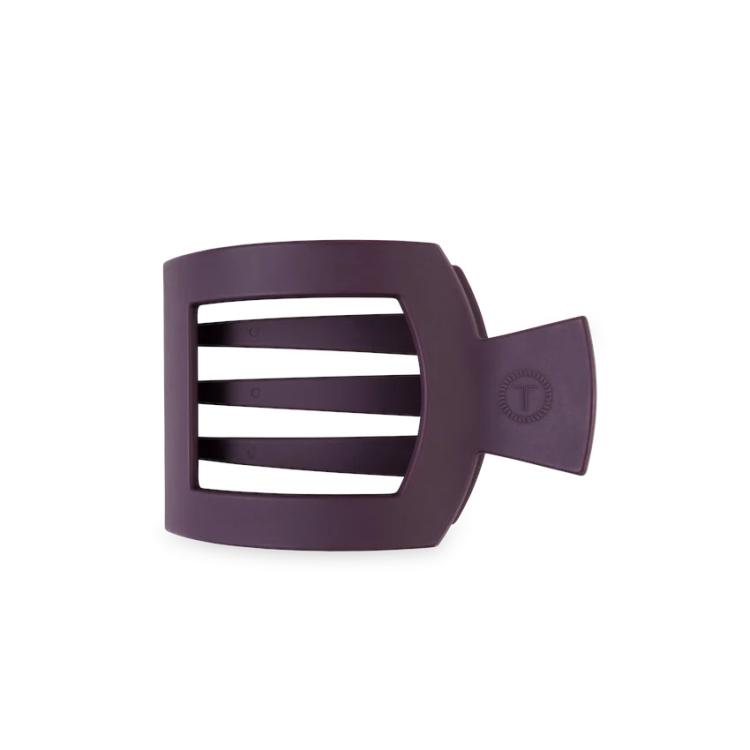 Teleties Medium Flat Square Hair Clip Burgundy Bliss