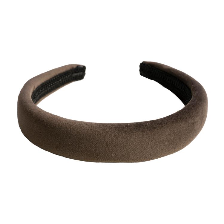 Dark Velvet Hairband Chokolate Brown