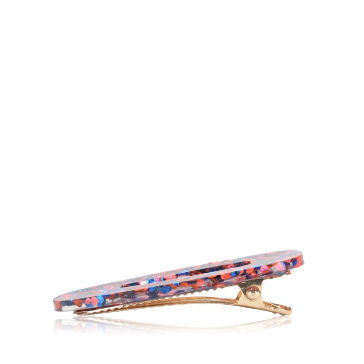 CG Home Dreieckige Haarspange blau rot