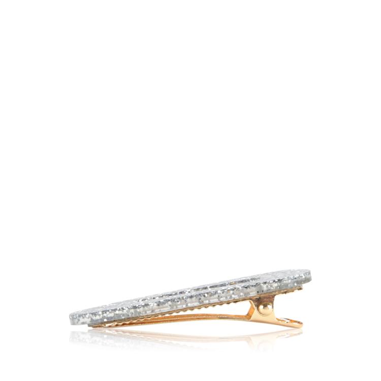 CG Home Dreieckige Haarspange silber glitzer