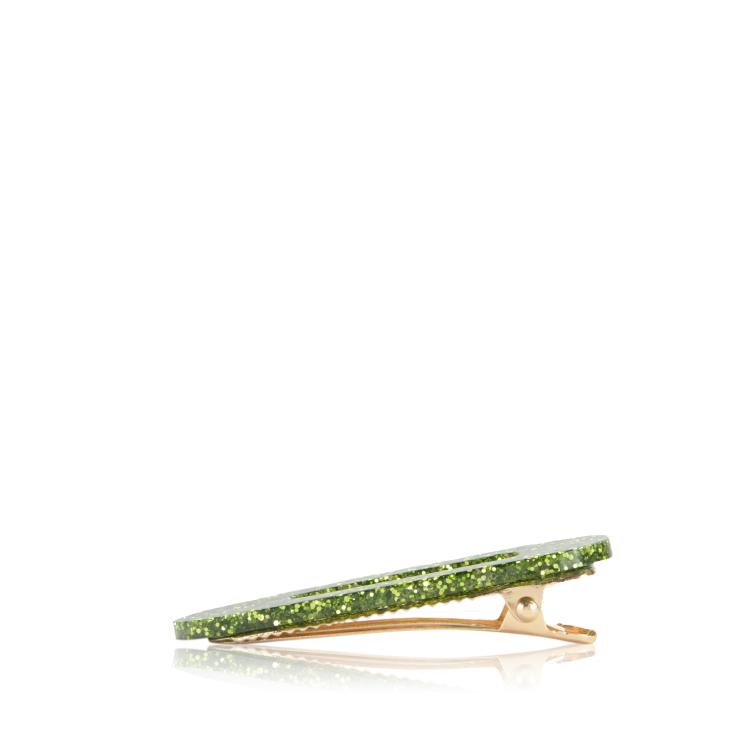 CG Home Dreieckige Haarspange limette glitzer
