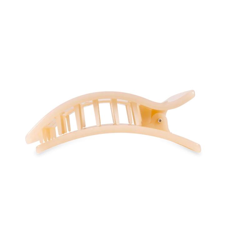 Teleties Medium Flat Rectangle Hair Clip Almond Beige
