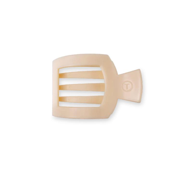 Teleties Small Flat Square Hair Clip Almond Beige