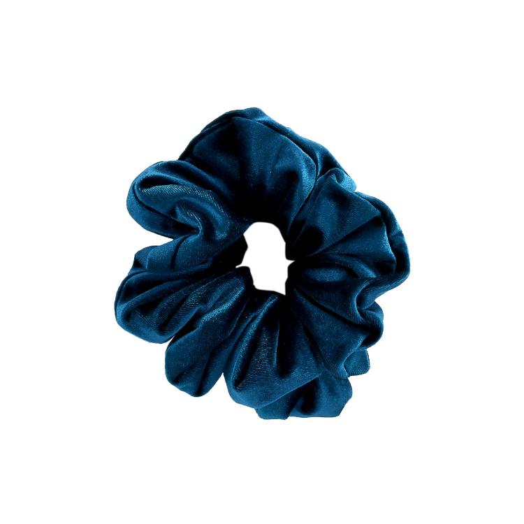 What a bun! Scrunchie Medium Velvet Ocean Blue