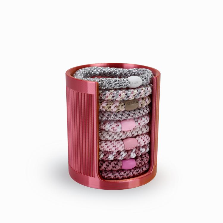 Wunderkopf Haargummi Organizer Goldenes Rosa